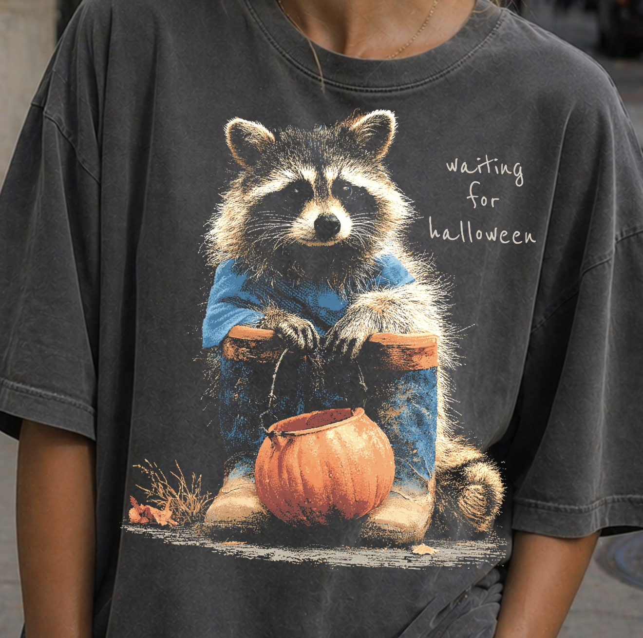 Racoon Waiting For Halloween